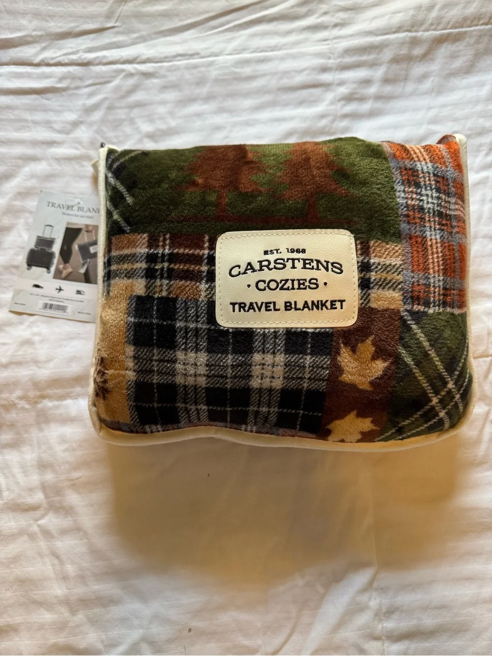 Travel Blanket - Dark Green Plaid